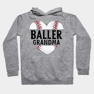 Baseball Grandma Shirts For Women Gift Baller Grandma Hoodie